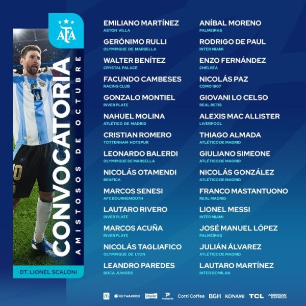 Danh sách các tập mới của Argentina: Messi Leads, Lautaro, Spider-Boss, Pas và Enzo nằm trong danh sách